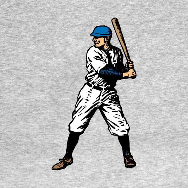 Vintage Baseball Player (Blue) by GloopTrekker